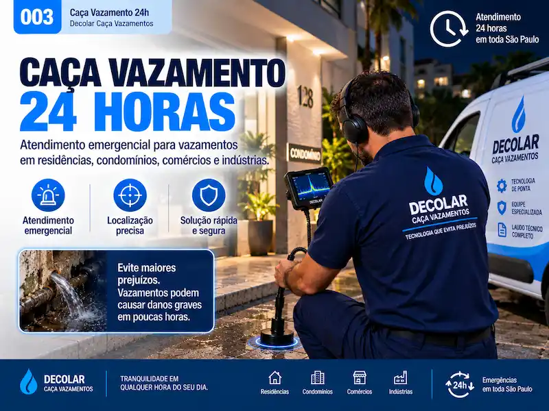 Técnico da Decolar chegando com a maleta técnica para um atendimento de vazamento