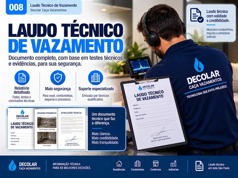 Técnico da Decolar registrando em prancheta os dados da investigação de vazamento